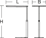 Bild von Sidelite Stehleuchte LED 70 W 4000 K 7200 lm weissaluminium