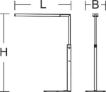 Bild von Less is more Sensor LED 92 W 3000K 8700lm weissaluminium