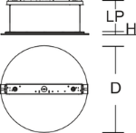 Bild von TWINDOT S Round LED 41 W 3000K 4500lm