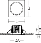 Bild von Ledona Square IP 65 Maxi LED 26 W 4000K 2950lm 90° 