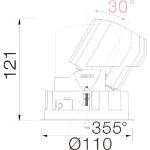 Bild von Sedon Mini Round LED 15 W 2700K 800lm 50°  Phase