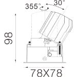 Bild von Sedon Micro Square LED 9 W 3000K 600lm 40°  