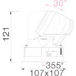 Bild von Sedon Mini Square LED 15 W 4000K 950lm 50° 